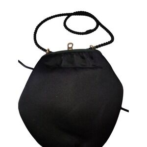 Walborg Womens Vintage 50s/60s Black Smooth Evening Bag